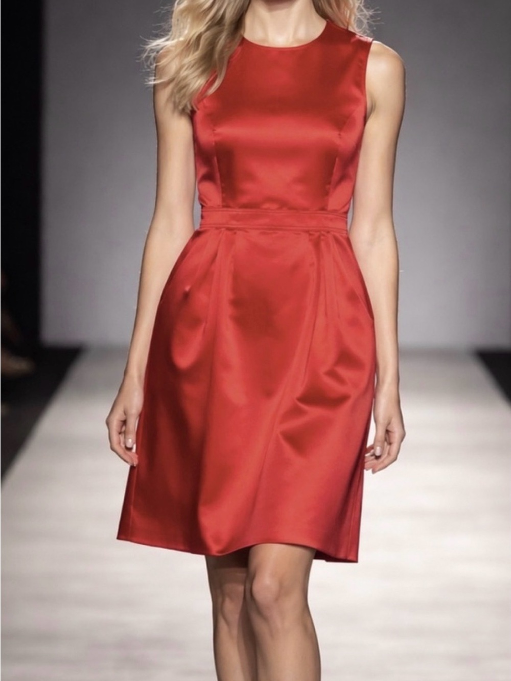 Vintage Formal Elegant BURBERRY LONDON Lined Red Satin Dress